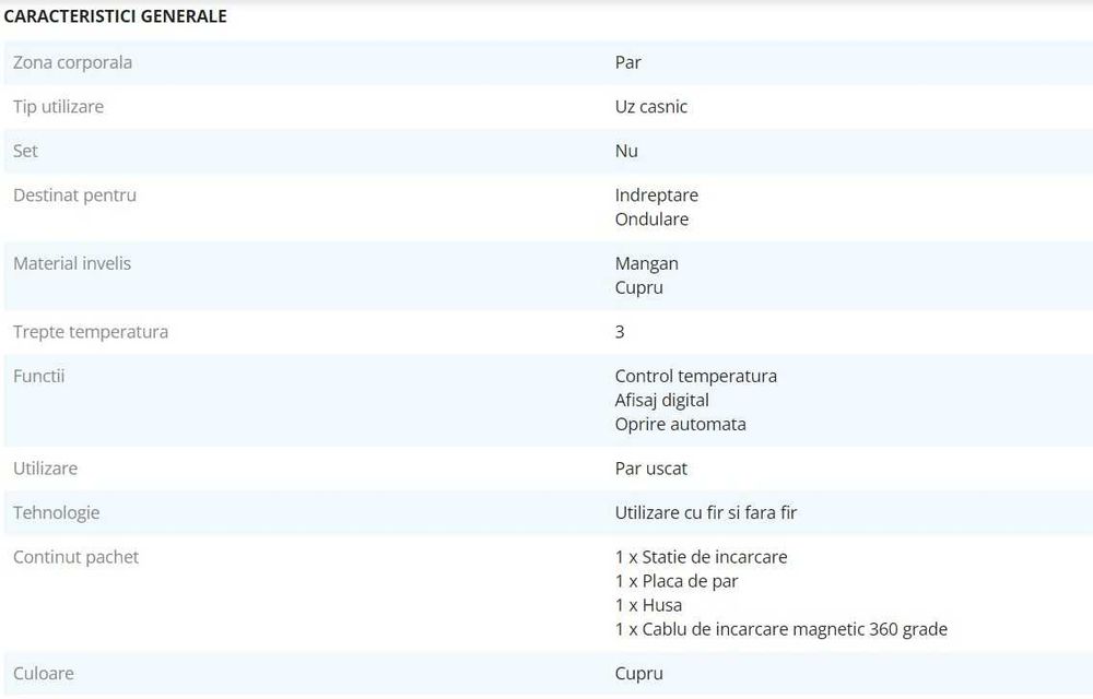 Placă de păr fără fir Dyson Corrale HS03, cupru intens