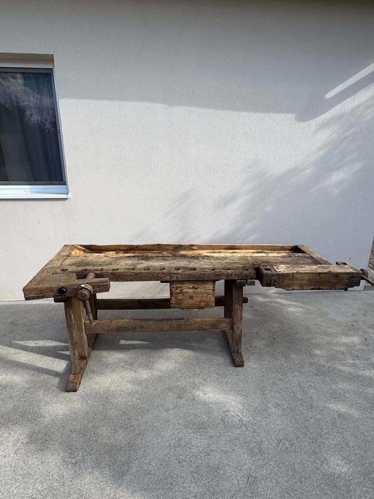 Banc de tamplarie decor rustic Masa de lucru vechi