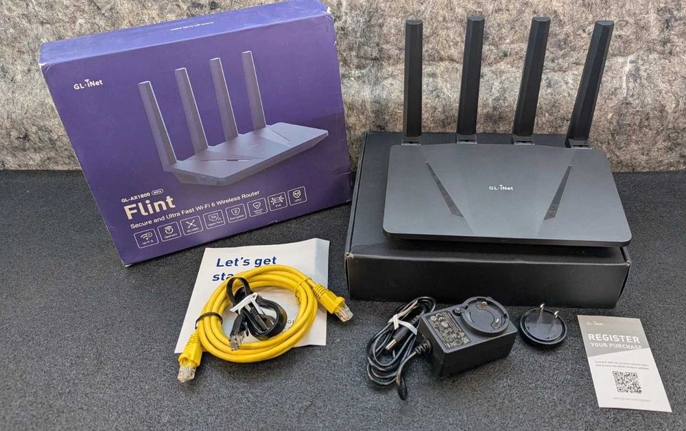 GL.iNet Flint (GL-AX1800) - WiFi 6 AX1800 с фабричен OpenWRT!