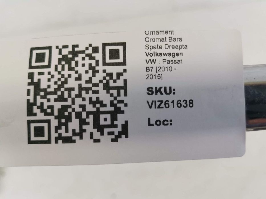 Ornament Cromat Bara Spate Dreapta Volkswagen VW  Passat B7 [2010 - 20