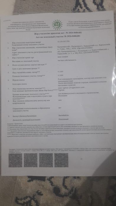 Карауылтобе жер 3 млн тг