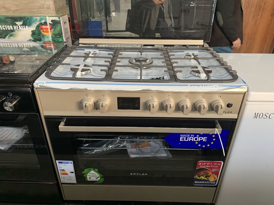 Немецкая газовая плита ZIFFLER-90см Доставка бесплатно по городу