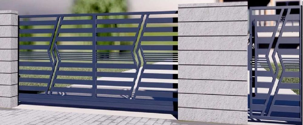 Garduri,Porti si balustrade din fier si aluminiu,gard din placi BETON ,tabla TRAFORATA ,sipca Jaluzea , Mobila