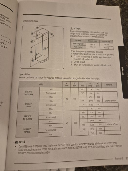 Frigider Samsung incorporabil