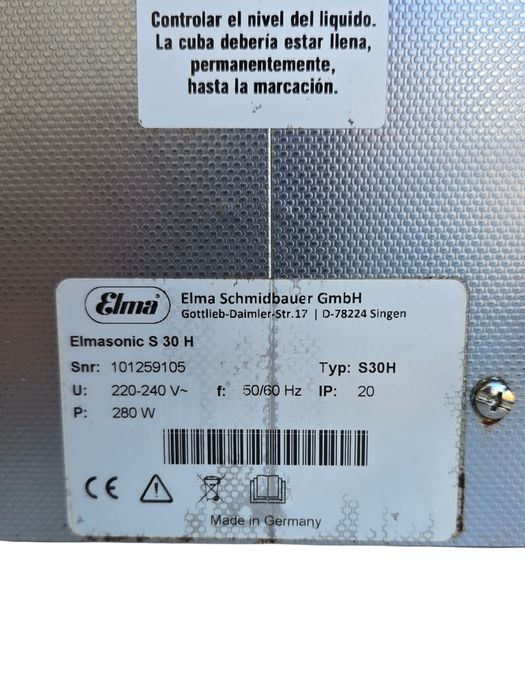 Aparat de curățat cu ultrasunete Elma S 30 H  Elmasonic