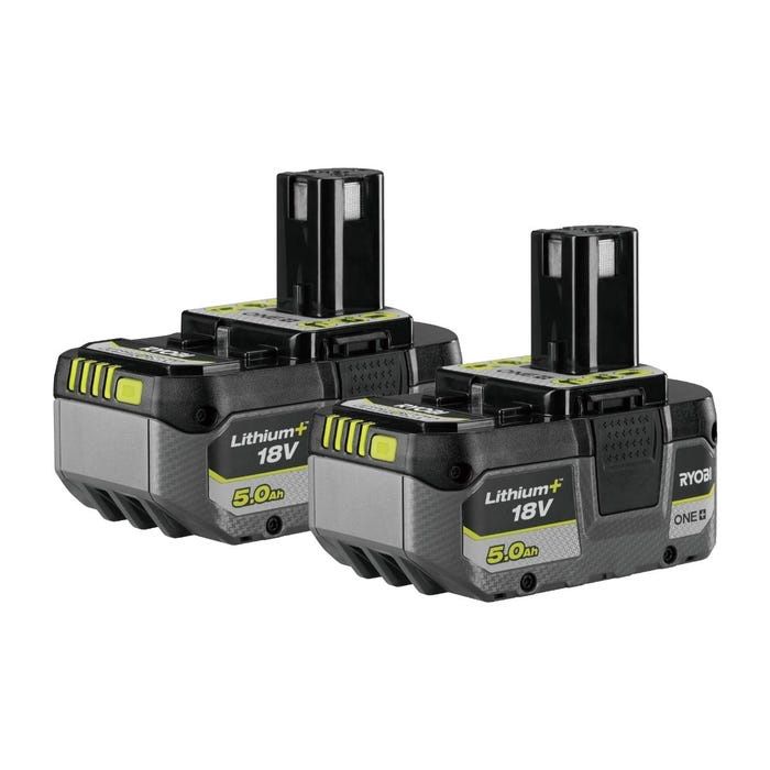 Ryobi-Pachet de două baterii Lithium+™ 18V 5,0Ah