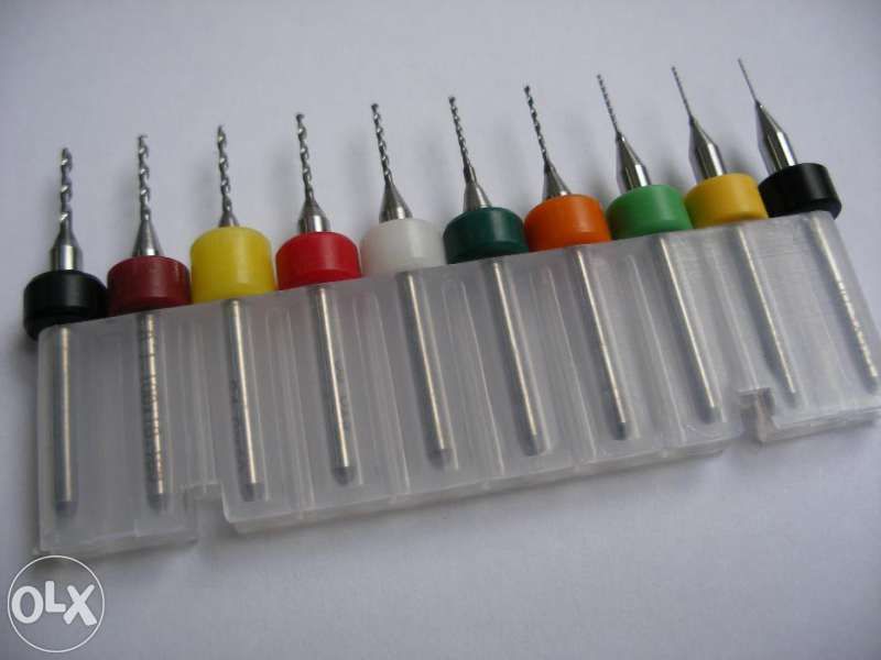 Карбидни твърдосплавни свредла Ф0.3-1.2 мм за Dremel Дремел CNC 10 бр.