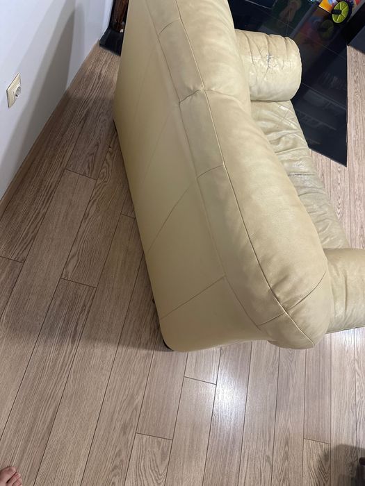 Диван двойка естествена кожа