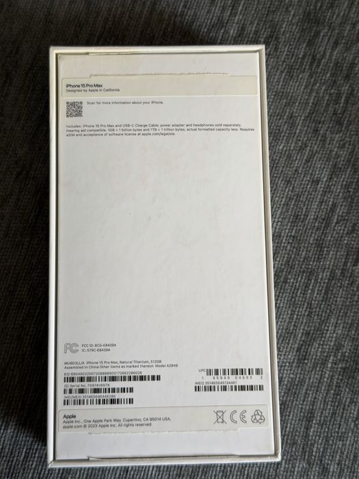 iPhone 15 Pro Max, Natural Titanium, 512GB