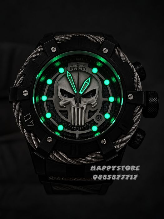 INVICTA Thunderbolt Punisher black 53 mm, Инвикта нов мъжки часовник
