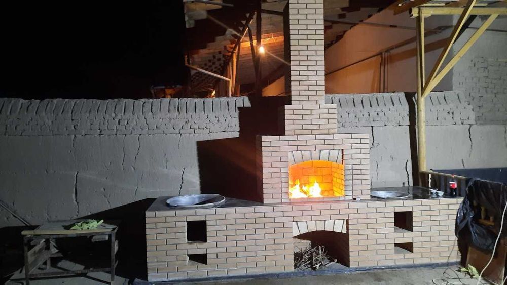 Yozgi oshxona Barbikyu kamin ishlarni qilamiz