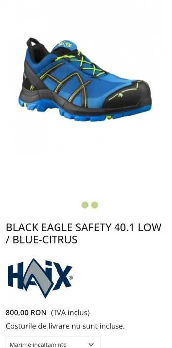 Semighete HAIX Black Eagle Safety S3 HRO WR ESD 40.1 low gtx marime40