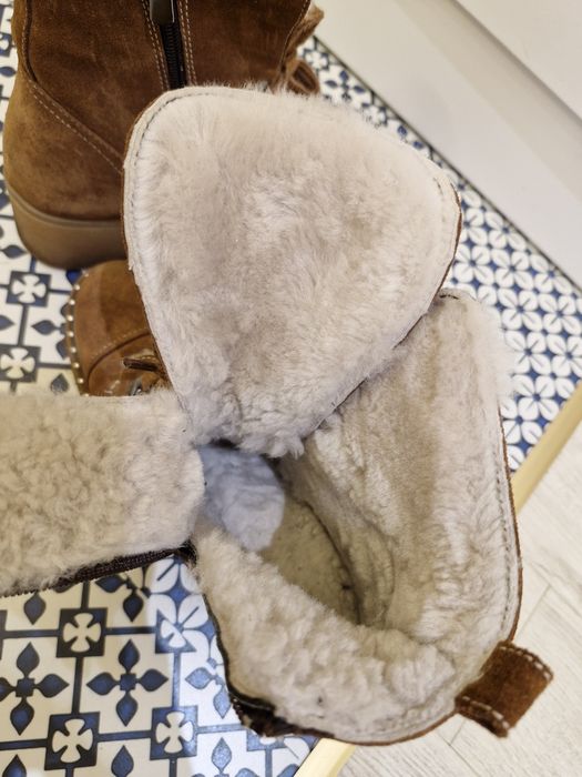 Зимние ботинки замша