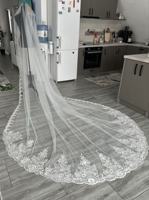 Voal deosebit pentru mireasa 3x3 m