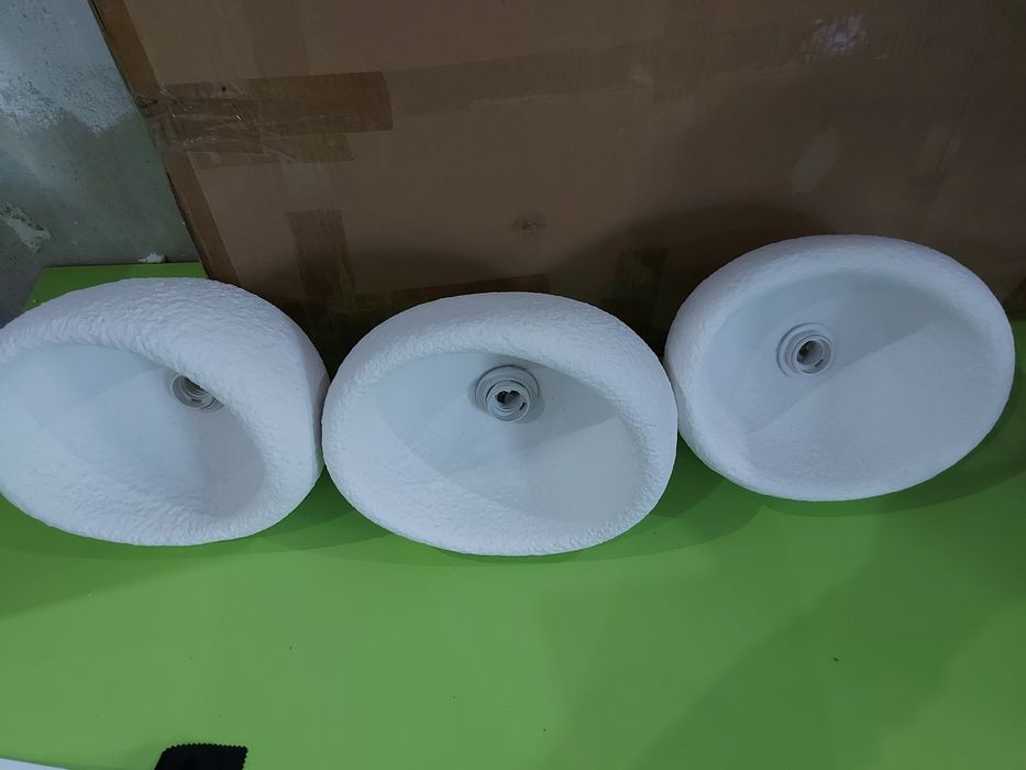 Бял модерен полилей висяща облак 3 каменен скандинавски  Wabi-sabi