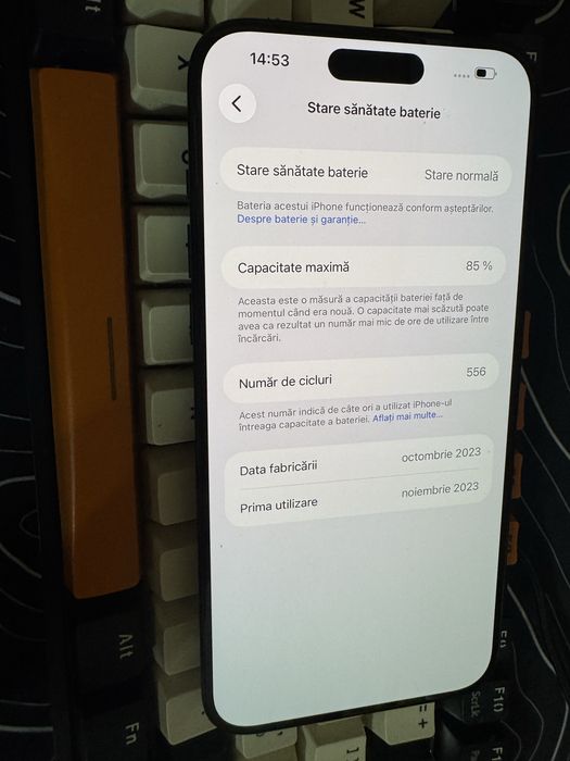 Iphone 15 Pro Max!256GB!85% Procentaj Baterie!