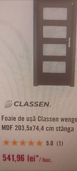 Uși de interior cu Toc 120-340 cm  zid Calasen goluri 70/80/90 cm