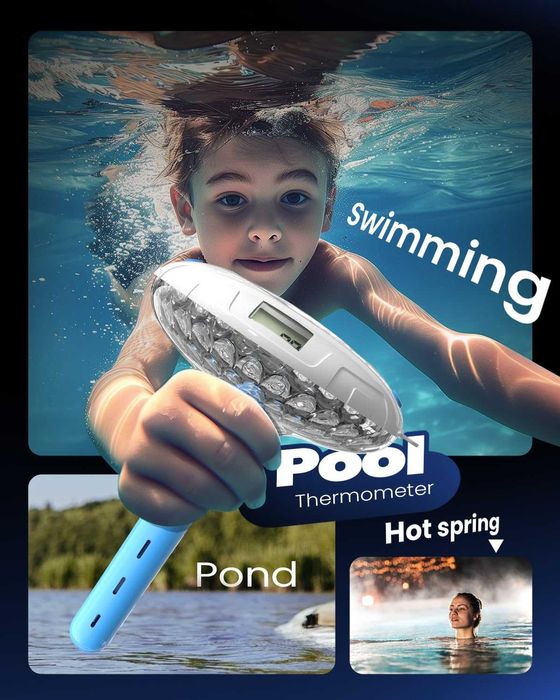 Соларен термометър  с 8 RGBW цветови режима, два цифрови дисплея