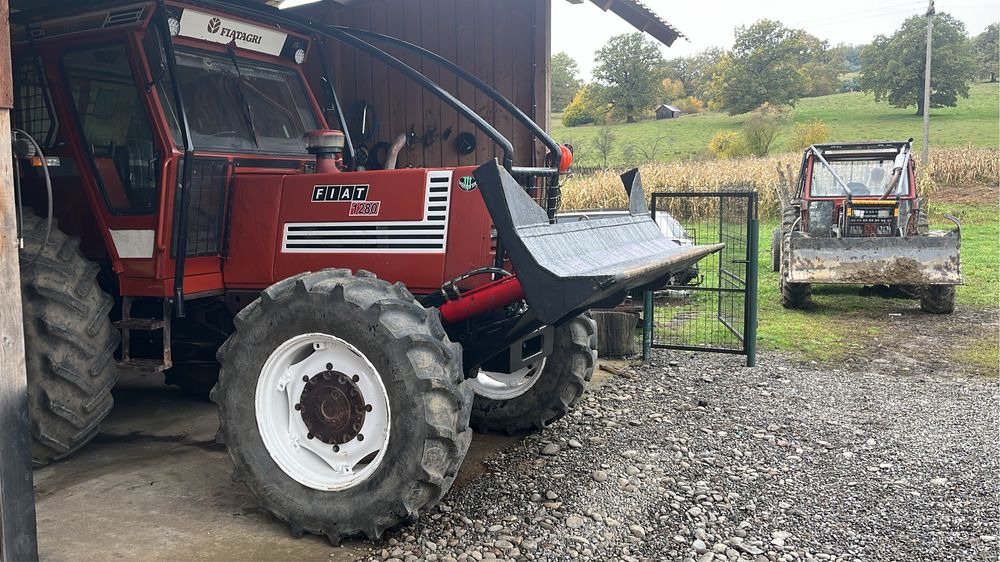 Fiat agri 1280 dtc  forestier cu troliu dublu