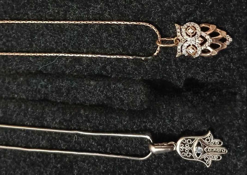 Серебро Кулон Хамса + Цепочка