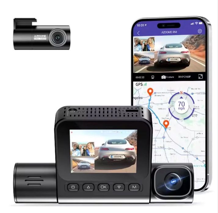 AZDOME S58 — это продвинутый 3-канальный автомобильный видеорегистра