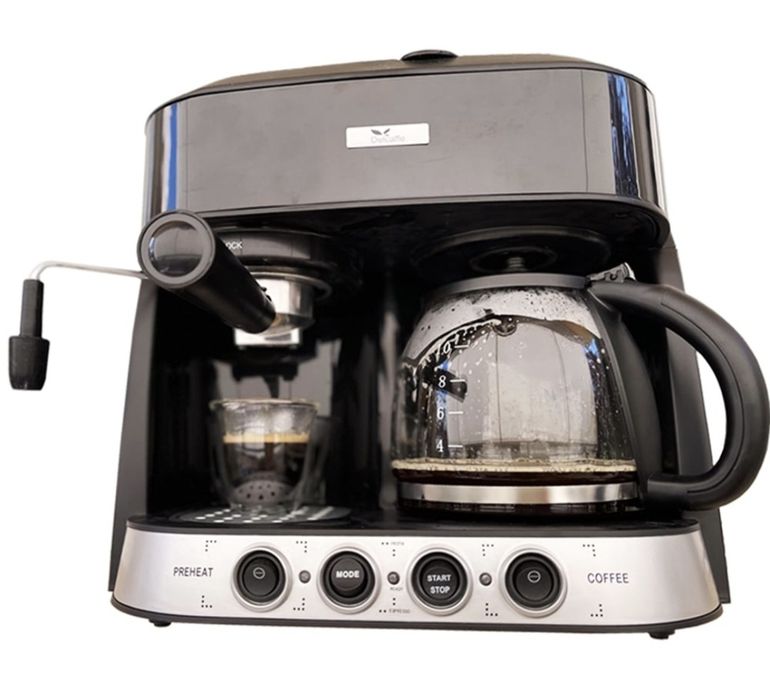 Espressor DelCaffe 3 in 1 Coffe Shot, 15 bari, 1850W, 1.25 l