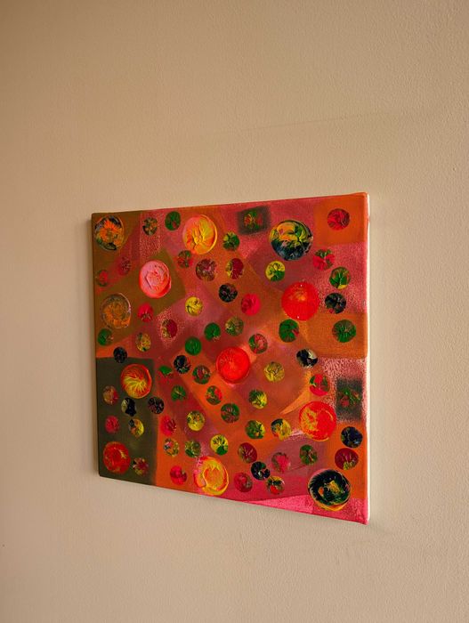 Tablou pictura acrilica originala 30x30 cm pe canvas