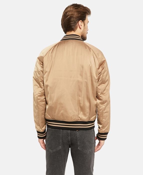 Boss Black Geaca Bomber Satinata cu Dungi Crospa