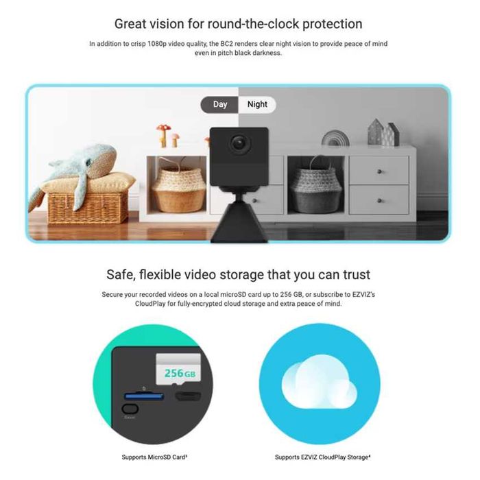 Camera supraveghere wireless EZVIZ BC2 acumulator noua Sigilata