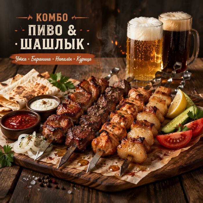 Шашлыки утка курица