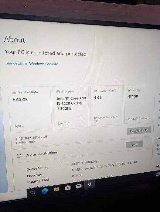 PC Dell optiplex 3010 placa video gtx 750 de 4gb