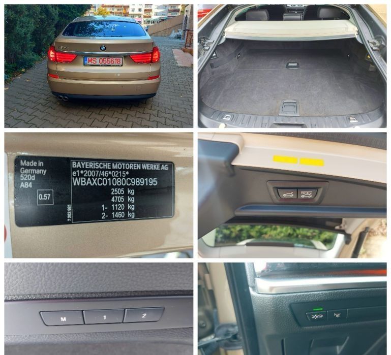 BMW SERIA 5 GT 2.0D 184CP Automat, Panorama, Distronic, Extra full