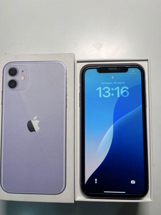 IPhone11. С коробкой. 128 ГБ .