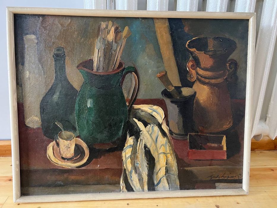 Натюрморт в мастерской . Гунта Лиепиня Грива (1942. Рига. Латвия)