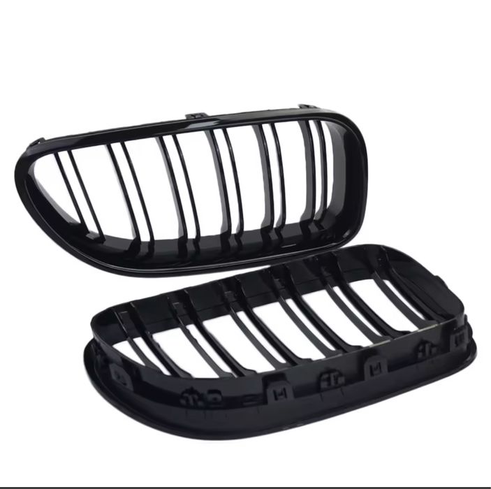 Set grile nari duble M negru lucios Bmw Seria 6 F06 F12 F13 2012-2017