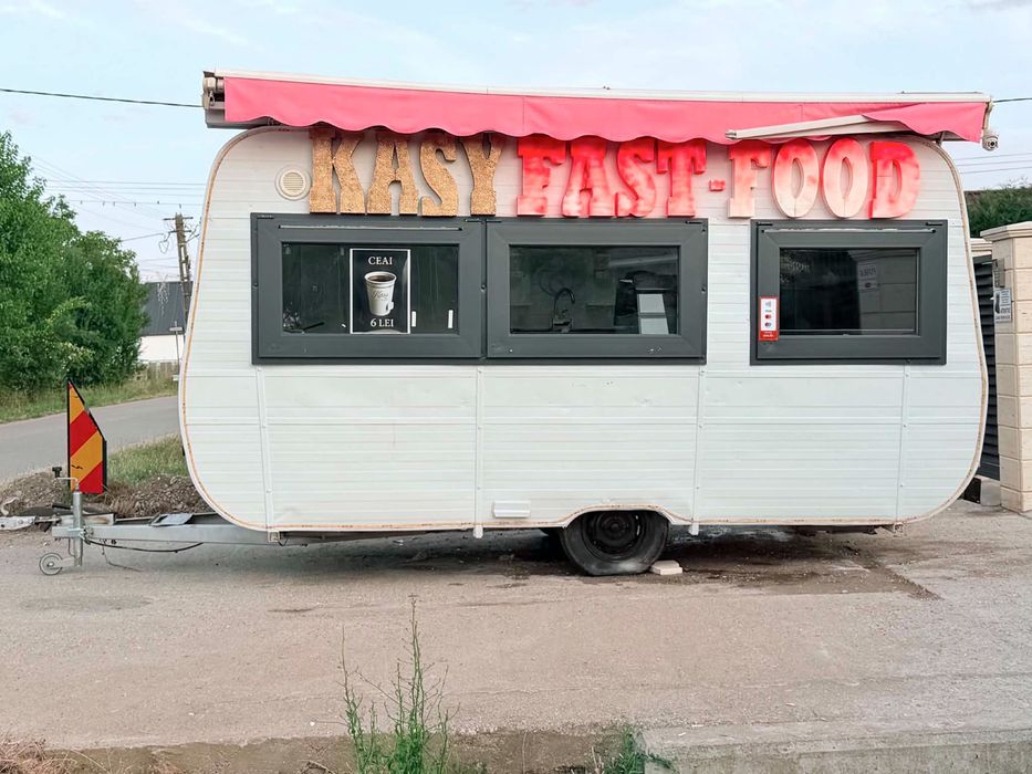 Rulotă Comercială FAST FOOD / STREET FOOD – Complet Echipată, Gata de Lucru