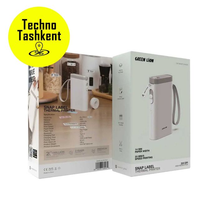 Беспроводной мини термопринтер Green Lion, для телефона, с Bluetooth