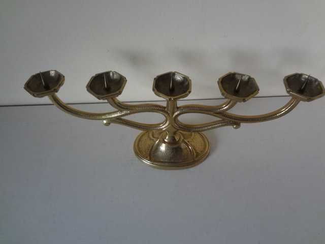 Месингов свещник за 5 бр. свещи от Италия