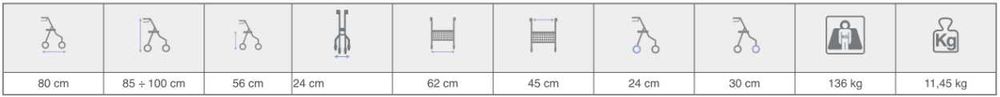 Cărucior Pliabil, 4 Roți Pneumatice, Nou/Despachetat (Model RP 562 R)