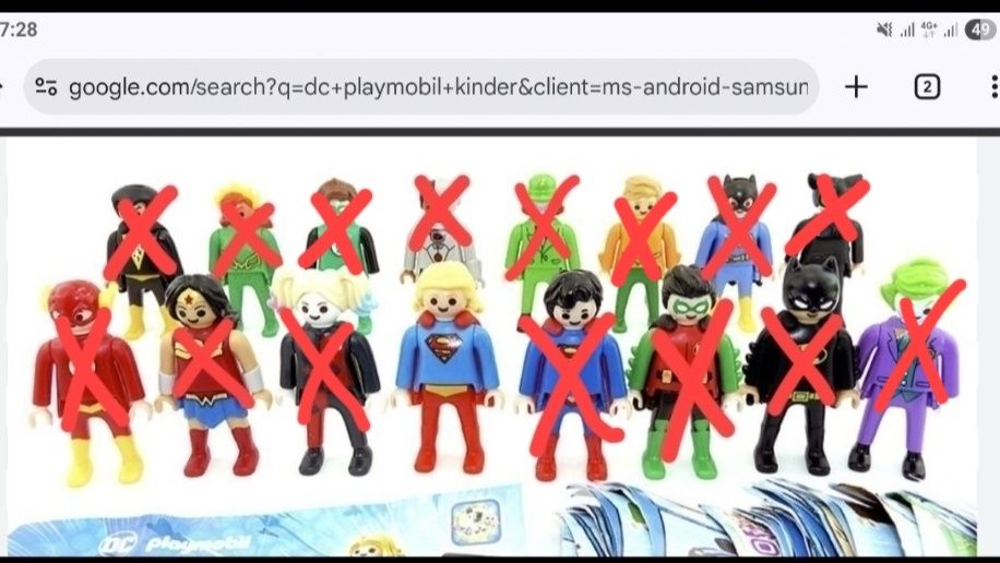 Киндер коллекция DC Playmobil