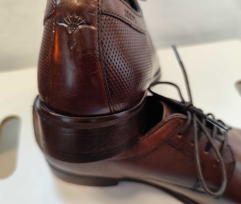 Pantofi derby 42.5 43 plain toe JOOP ! piele naturala moale maro