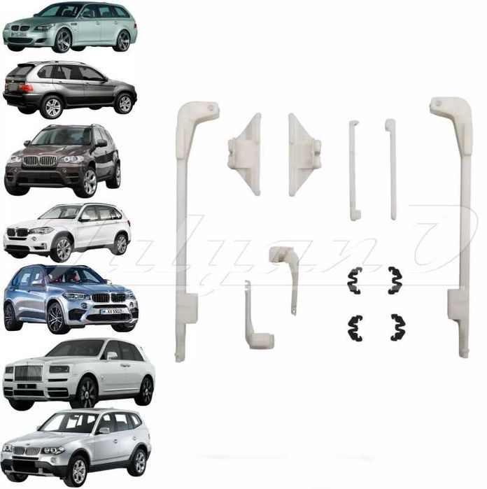 Рем. к-т водачи (щипки) за панорамен таван / шибидах BMW E60 E61 X3 X5