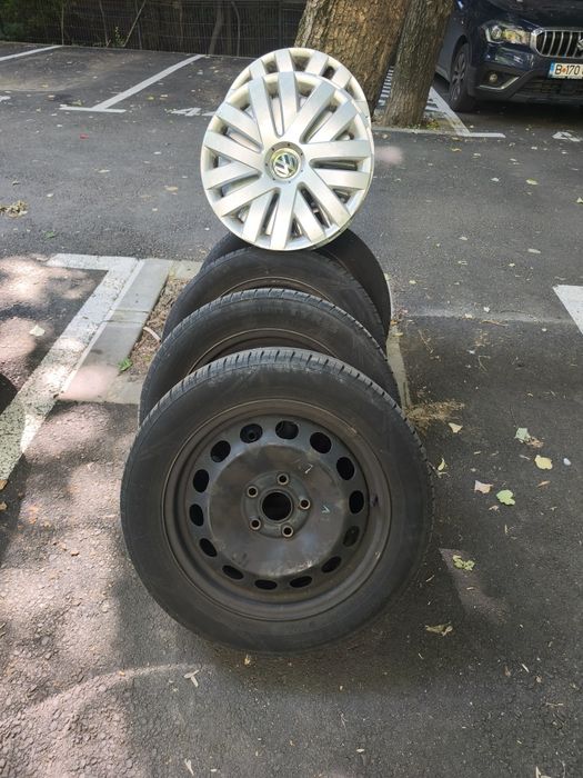 Vând jante tabla VW+anvelope 205/55R16