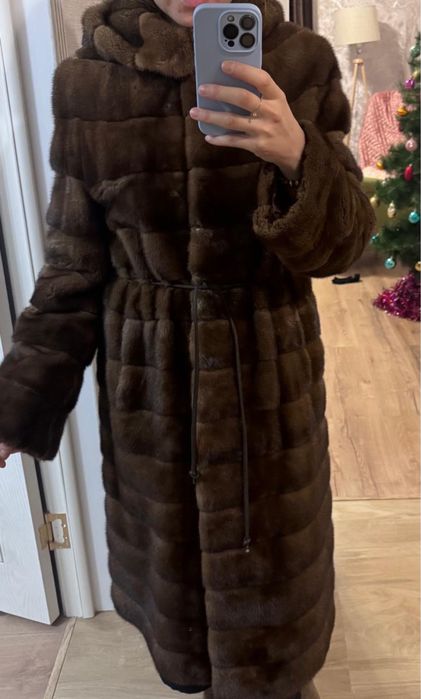 Норковая шуба шоколад