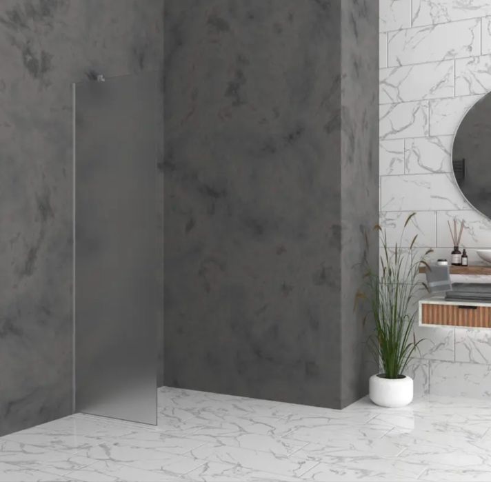 Чисто нов Душ параван Walk In с матирано стъкло и хром обков 150/70/8