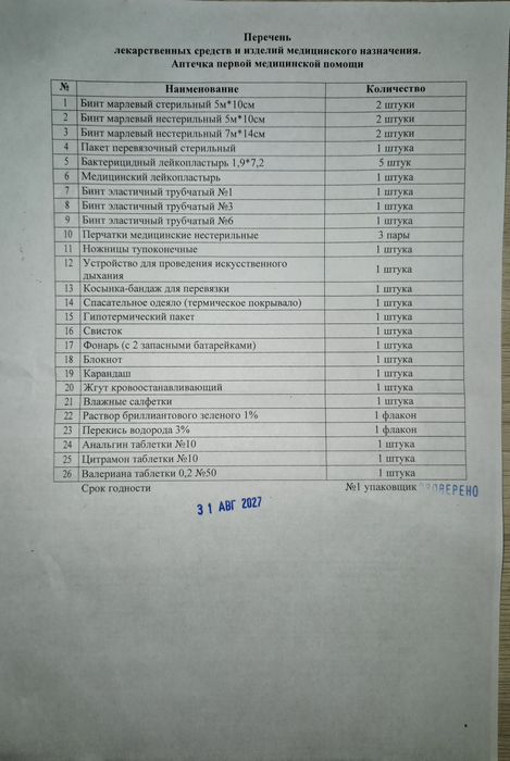 Аптечка универсальная