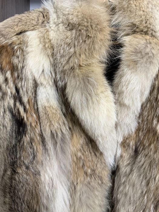 Blană naturală de lup siberian, vintage