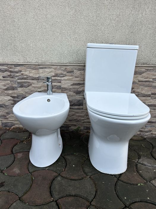 Set vas Wc cu capac+Bideu cu baterie