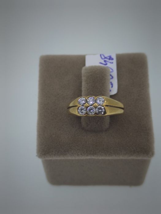 Inel aur 18k 3.5gr cu diamante naturale (r)