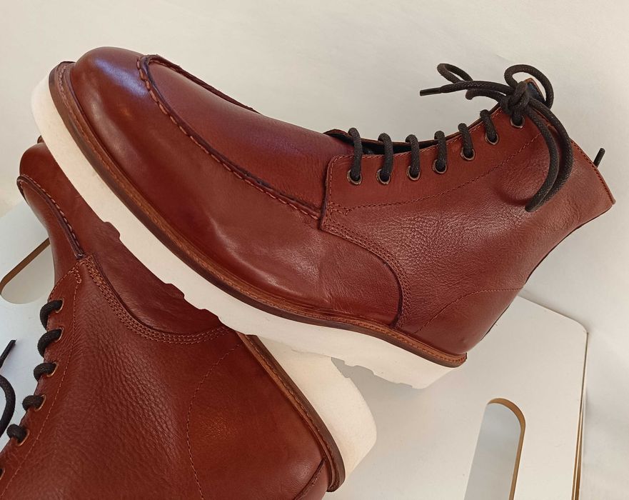 Ghete lace up 42 casual premium Mantaray NOI piele naturala moale